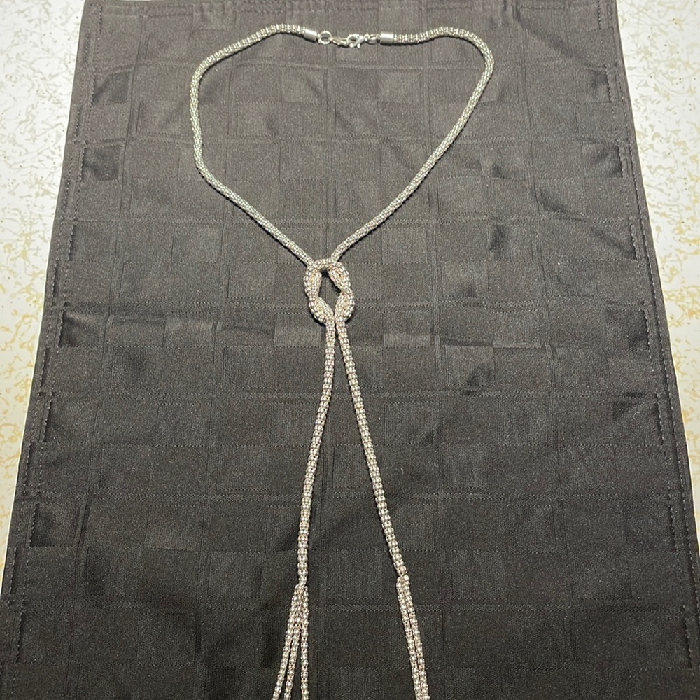 Beautiful silver long necklace